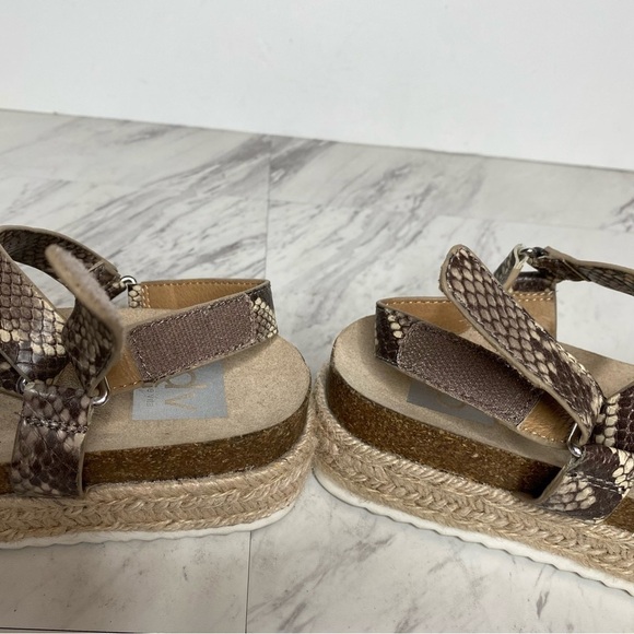 DV Dolce Vita Iman Espadrille Platform Snakeskin Sandal 9 1/2 - Picture 7 of 14